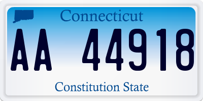 CT license plate AA44918