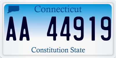 CT license plate AA44919