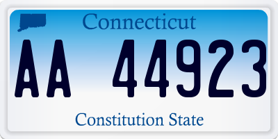 CT license plate AA44923