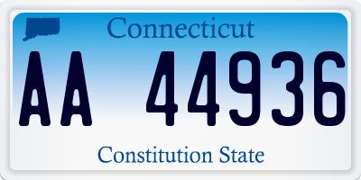 CT license plate AA44936