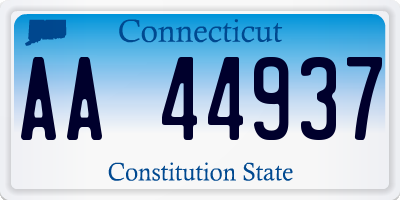 CT license plate AA44937