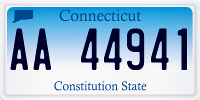 CT license plate AA44941