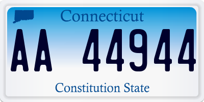 CT license plate AA44944