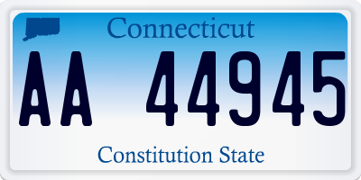 CT license plate AA44945