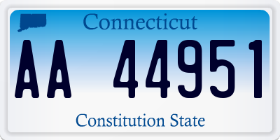 CT license plate AA44951