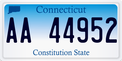 CT license plate AA44952