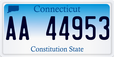 CT license plate AA44953