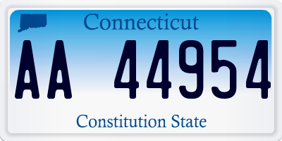 CT license plate AA44954