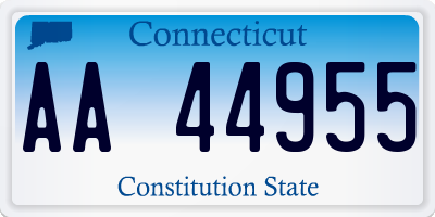 CT license plate AA44955