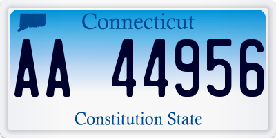 CT license plate AA44956