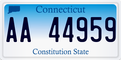 CT license plate AA44959