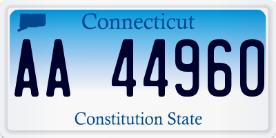 CT license plate AA44960