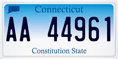 CT license plate AA44961