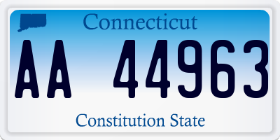 CT license plate AA44963