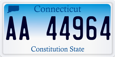 CT license plate AA44964