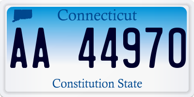 CT license plate AA44970