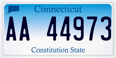 CT license plate AA44973