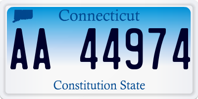 CT license plate AA44974