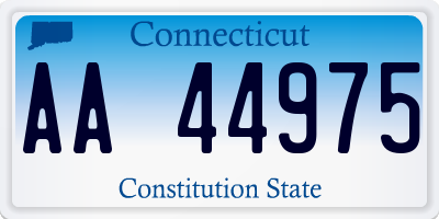 CT license plate AA44975