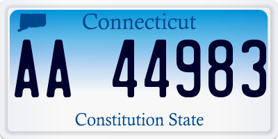 CT license plate AA44983