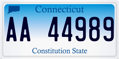 CT license plate AA44989