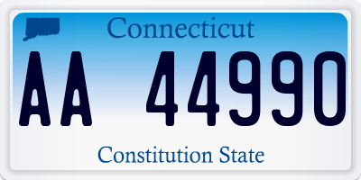 CT license plate AA44990