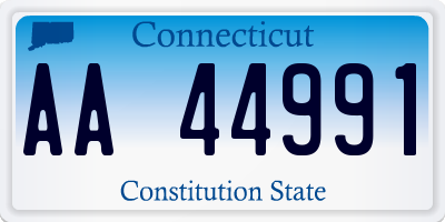 CT license plate AA44991