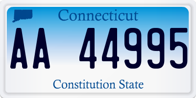 CT license plate AA44995