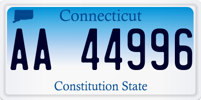 CT license plate AA44996