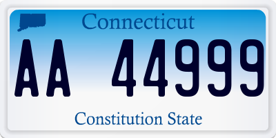 CT license plate AA44999