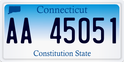 CT license plate AA45051