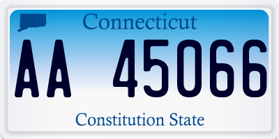 CT license plate AA45066