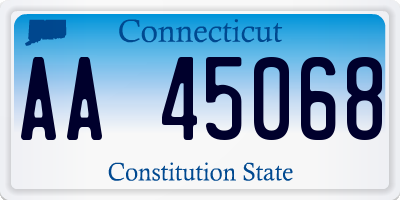 CT license plate AA45068