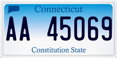 CT license plate AA45069