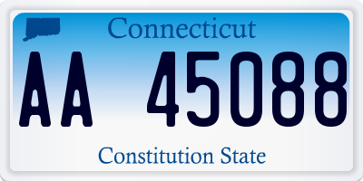 CT license plate AA45088