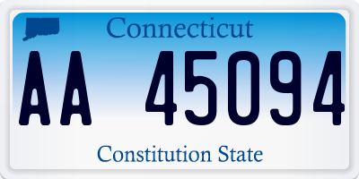 CT license plate AA45094