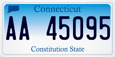 CT license plate AA45095