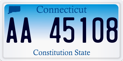 CT license plate AA45108