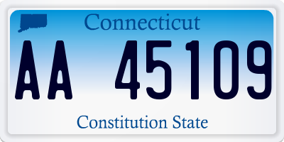 CT license plate AA45109