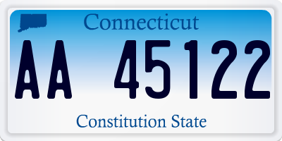 CT license plate AA45122