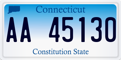 CT license plate AA45130