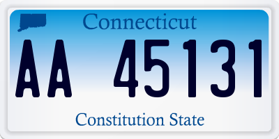 CT license plate AA45131
