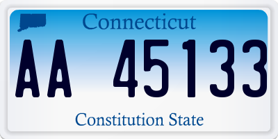 CT license plate AA45133