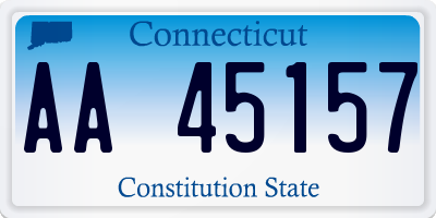 CT license plate AA45157