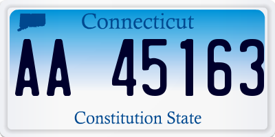 CT license plate AA45163