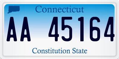 CT license plate AA45164