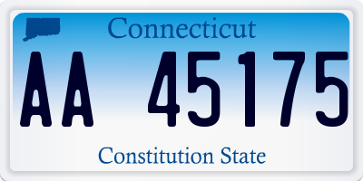 CT license plate AA45175