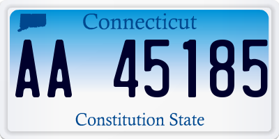 CT license plate AA45185