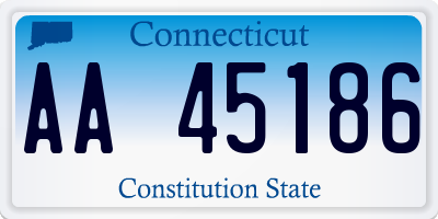 CT license plate AA45186