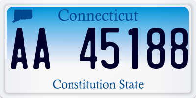 CT license plate AA45188